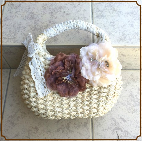 フラワーカゴバッグ