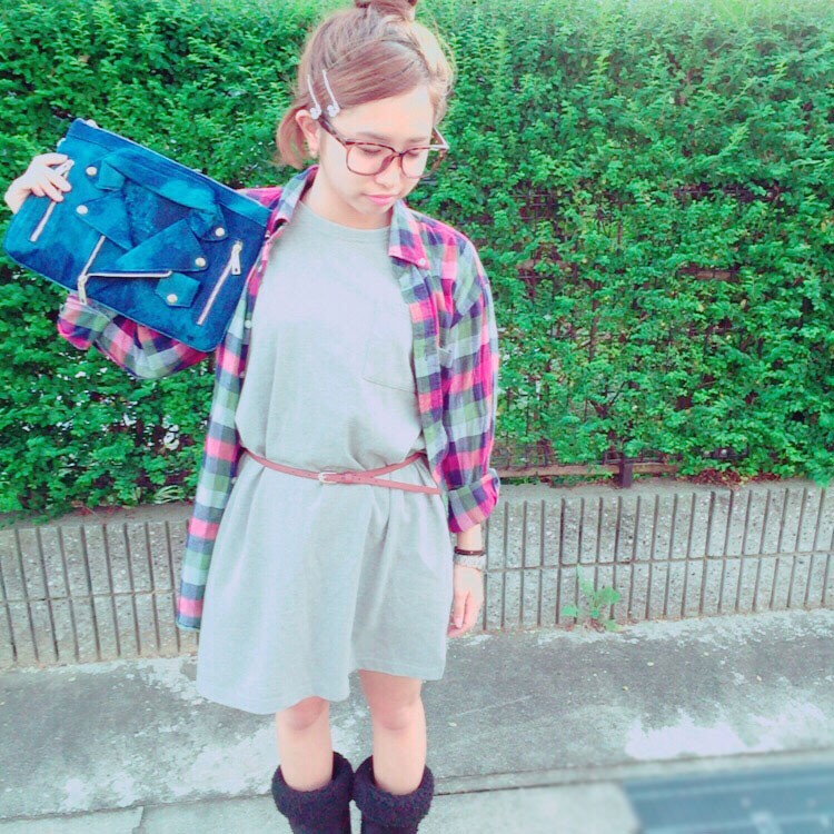 デニムクラッチバッグダークブルー