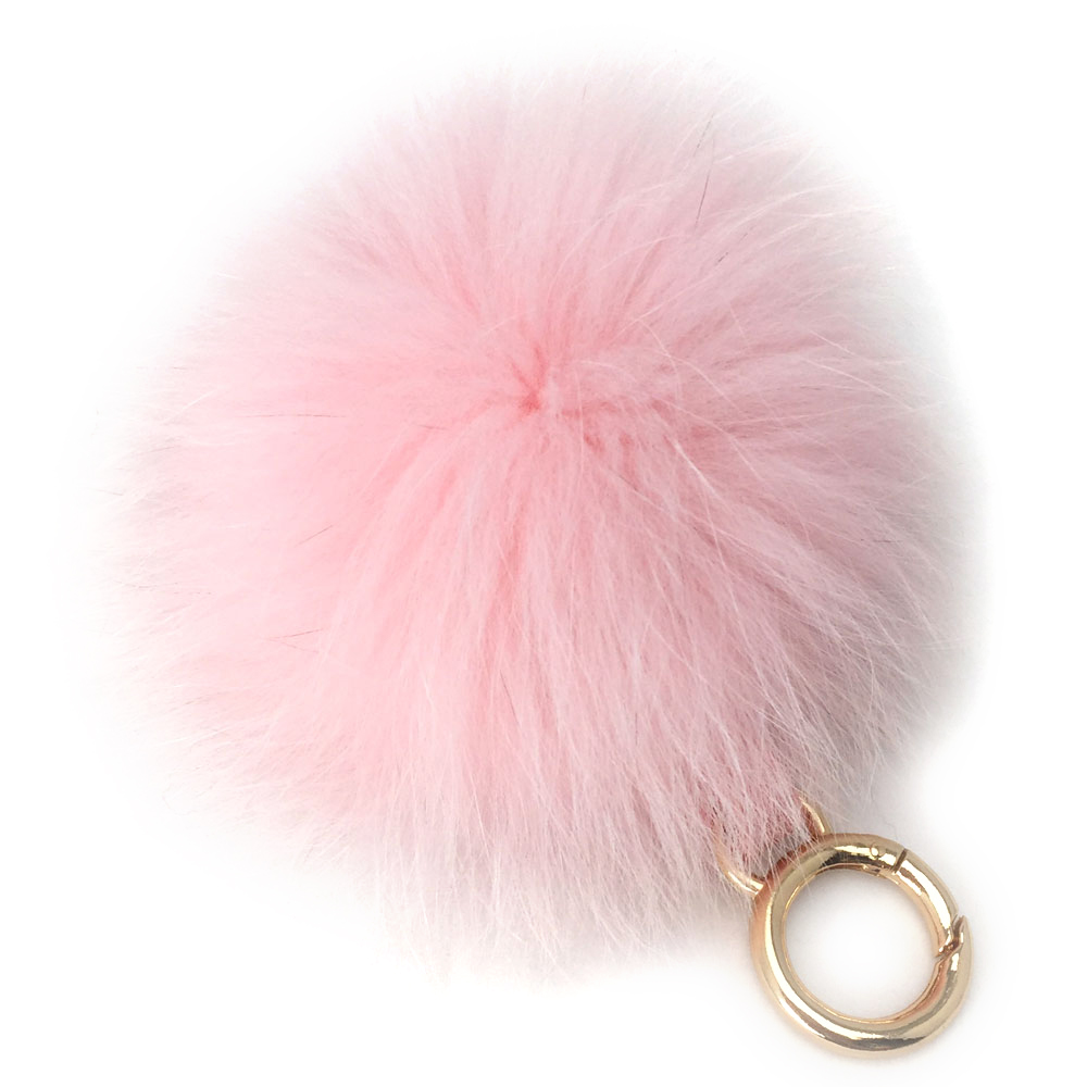 特大 リアル フォックス ファー ポンポン チャーム 12cm レディース