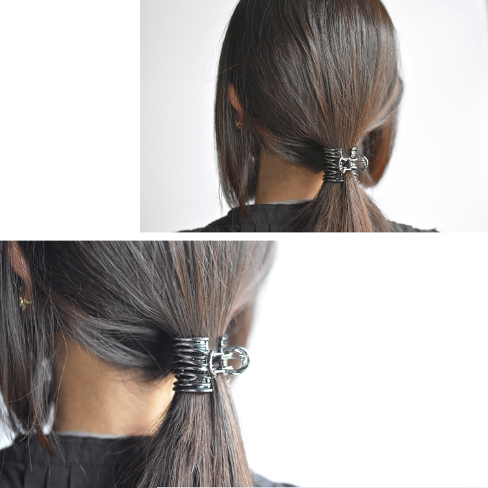 mejiroページ　レジンヘアゴム  2点　バンスクリップ　2点 楽天市場】小さな アレンジバンスクリップ 2個 メタル ゴールド