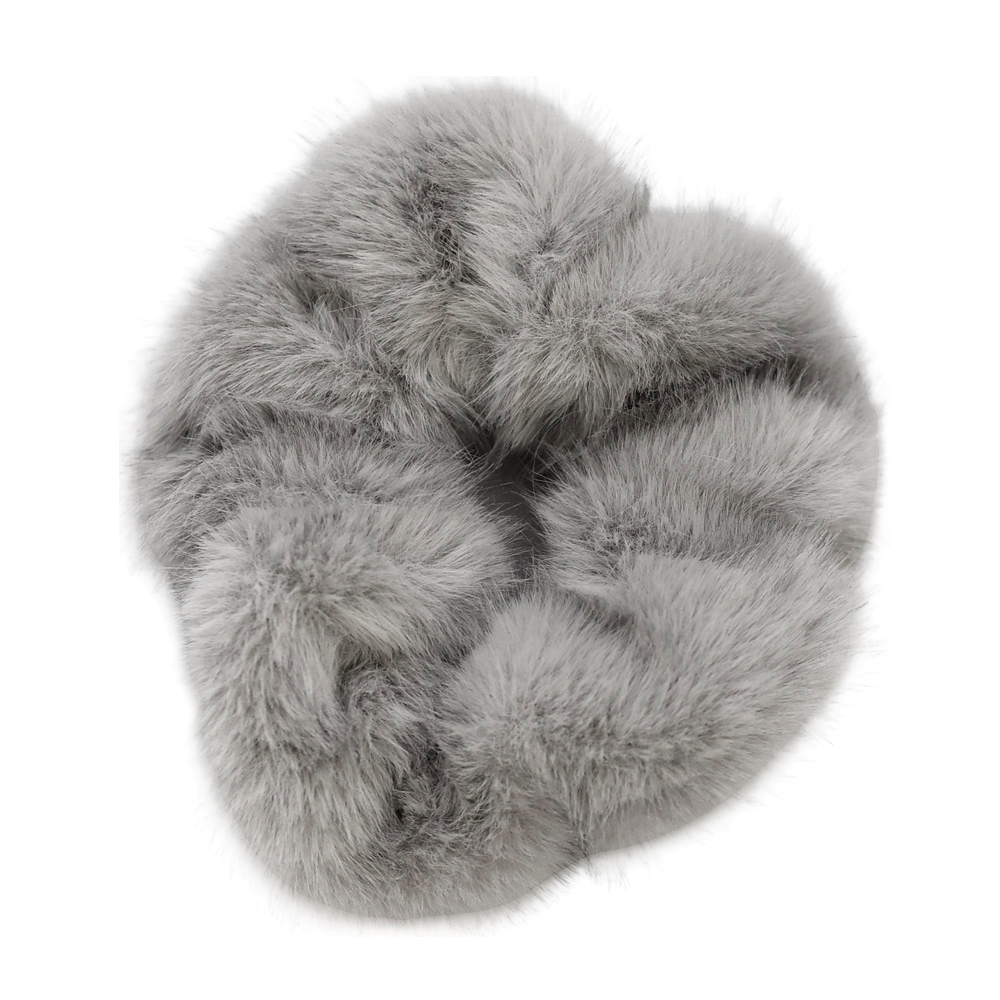 シュシュ フェイクファー もこもこ 大きめ ヘアゴム 無地 大人