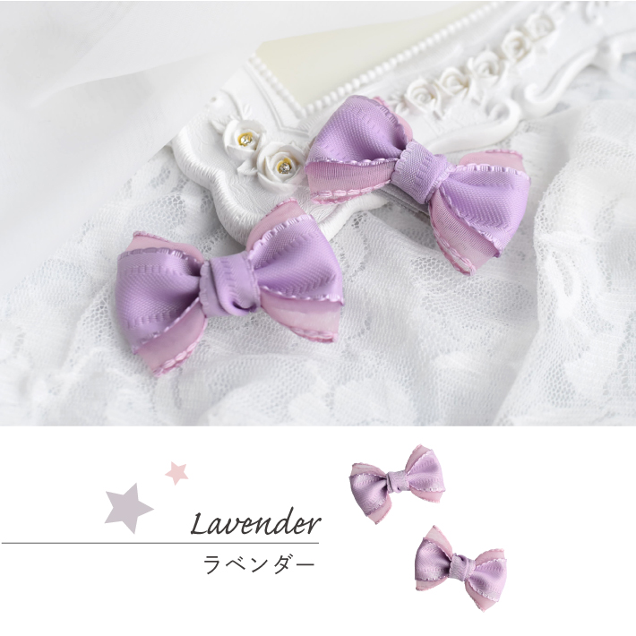 ♡新作♡シフォン タイダイ柄 バレッタ ヘアアクセサリー ラベンダー Cream dot. バレッタ ヘアクリップ 大きめ ヘアアクセサリー