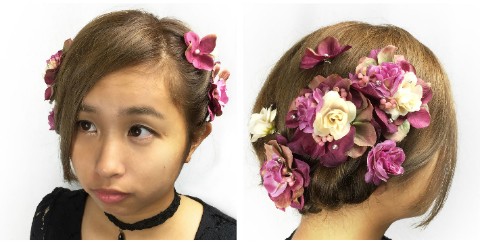 ゴージャス お花の髪飾り
