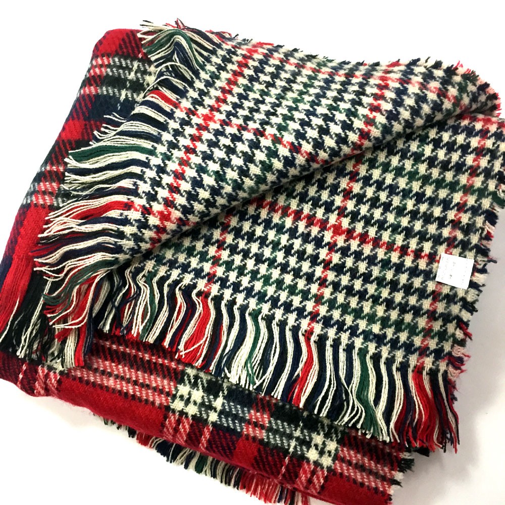 大判チェックリバーシブルストール