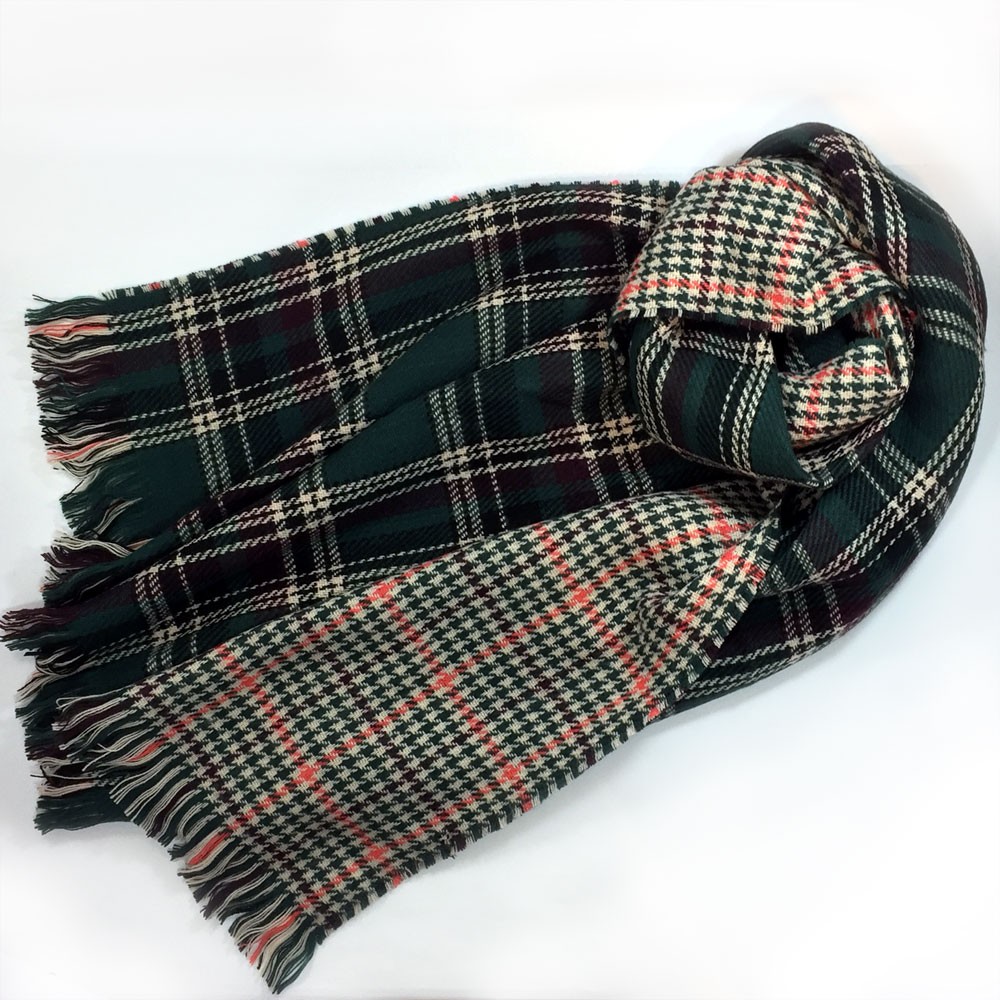 大判チェックリバーシブルストール