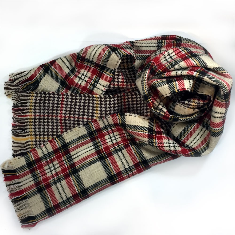 大判チェックリバーシブルストール