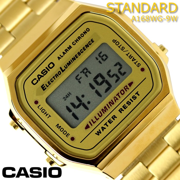 カシオ CASIO 腕時計 A-168WG-9W スタンダード デジタル メンズ