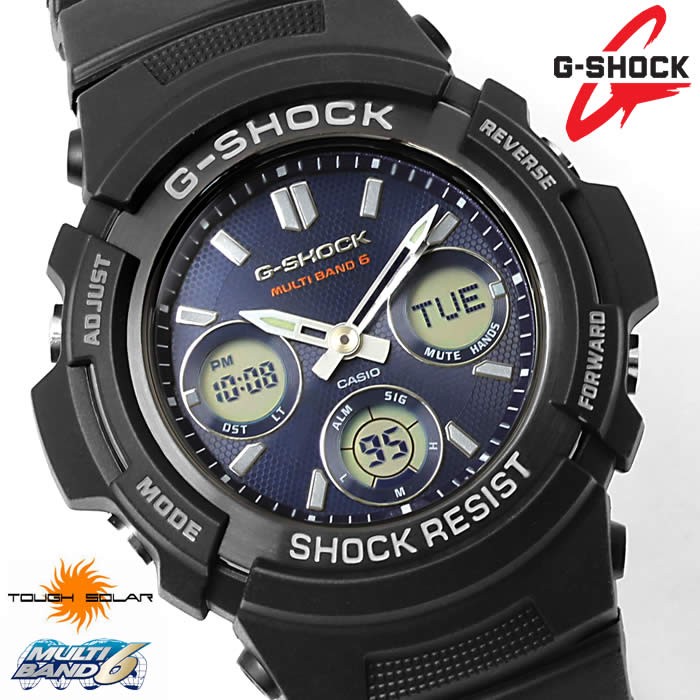 G-SHOCK 腕時計 Gショック 電波ソーラー CASIO カシオ アナデジ AWG-M100SB-2A :awg-m100sb-2a