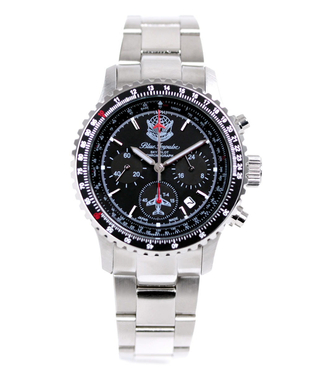 ブルーインパルス パイロット クロノグラフ 腕時計 日本製 メンズ ウォッチ Made in JAPAN 人気 航空自衛隊 限定モデル 公式エンブレム製品 Blue Impulse |  | 03