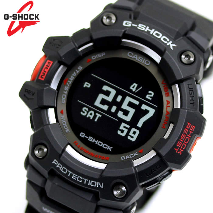 CASIO カシオ G-SHOCK Gショック ジーショック メンズ 腕時計 ジースクワッド Bluetooth ブラック レッド GBD-100-1D