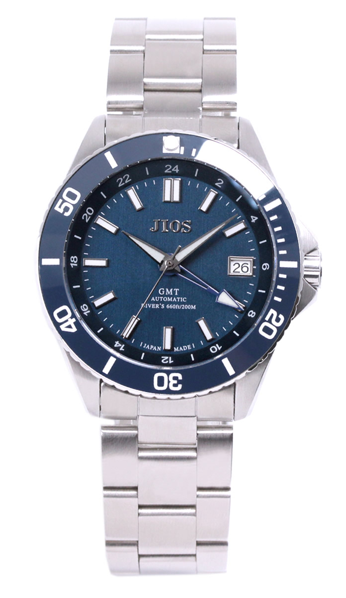 ［美品］ JIOS GMT Diver's 国産ダイバーズ GMT 自動巻き JIOS GMT DIVER'S 104 ダイバーズウォッチ 腕時計 メンズ 自動