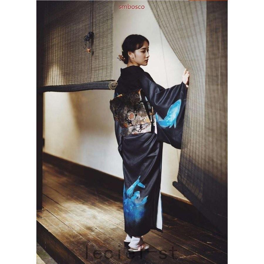 浴衣 単品 レディース 大人っぽい シック 女性 単衣着物 夏着物 花火