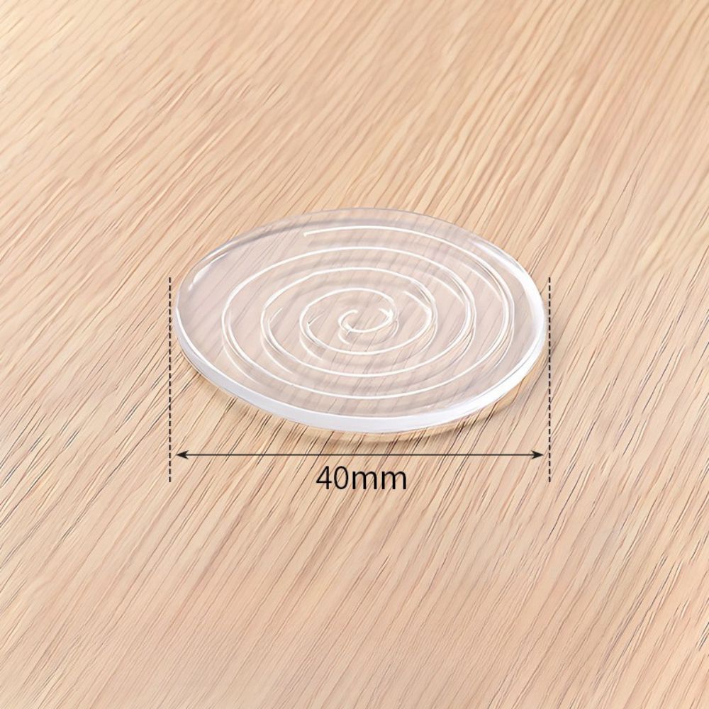 家具 滑り止めシート 8枚セット 強力 安心 安全 チェアマット パッド 再利用可 透明 クリア 凸凹 床保護 ズレ防止 キズ防止 防震 床暖房対応 シリコン | ブランド登録なし | 01