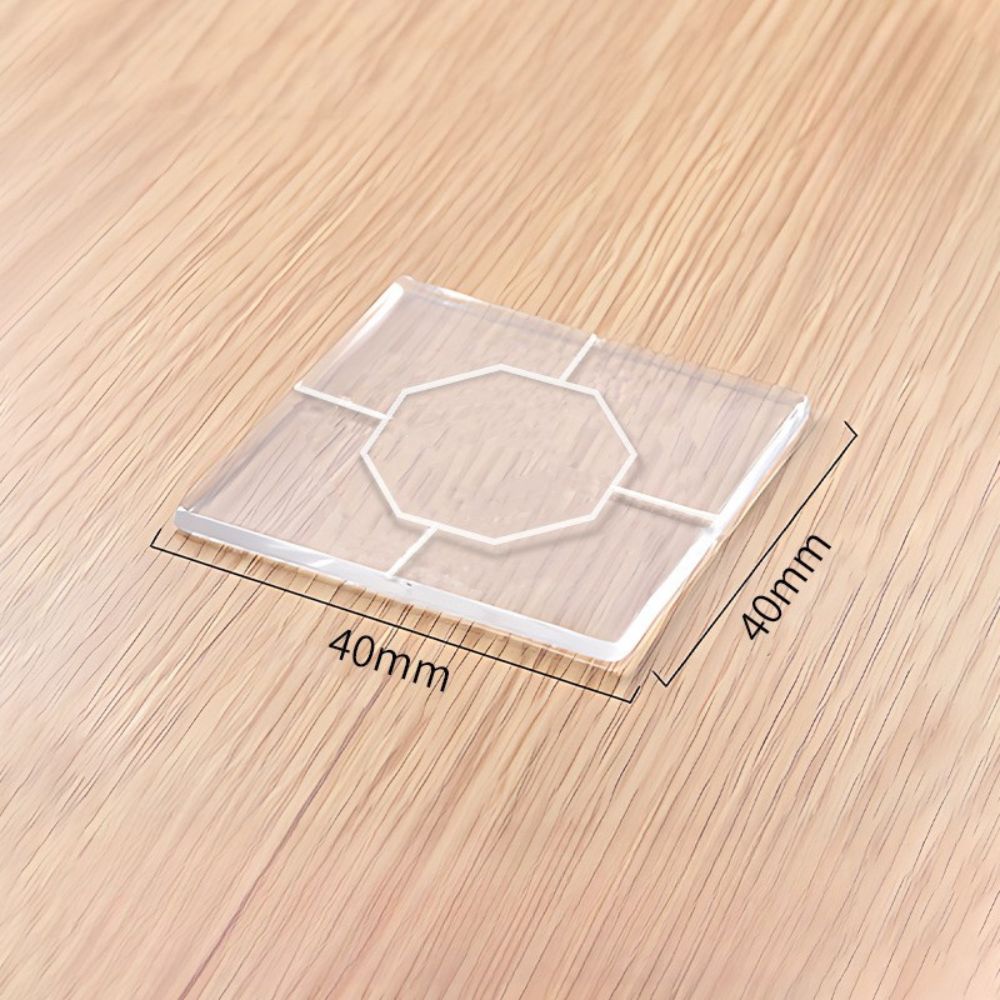 家具 滑り止めシート 8枚セット 強力 安心 安全 チェアマット パッド 再利用可 透明 クリア 凸凹 床保護 ズレ防止 キズ防止 防震 床暖房対応 シリコン | ブランド登録なし | 04