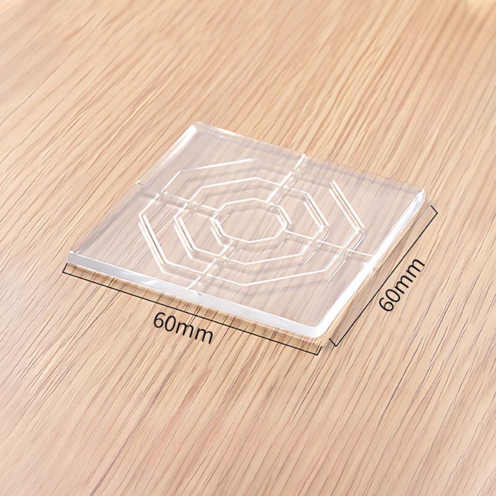 家具 滑り止めシート 8枚セット 強力 安心 安全 チェアマット パッド 再利用可 透明 クリア 凸凹 床保護 ズレ防止 キズ防止 防震 床暖房対応 シリコン | ブランド登録なし | 05