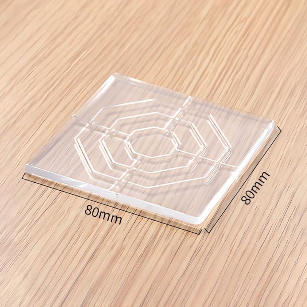 家具 滑り止めシート 8枚セット 強力 安心 安全 チェアマット パッド 再利用可 透明 クリア 凸凹 床保護 ズレ防止 キズ防止 防震 床暖房対応 シリコン | ブランド登録なし | 06