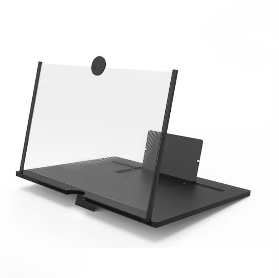 スマホ スクリーンアンプ 拡大鏡 持ち運び 折りたたみ スタンド 軽量 おしゃれ 携帯 iphone Android 便利 簡単 ブラック ルーペ 大画面 ゲーム 映画 | ブランド登録なし | 01