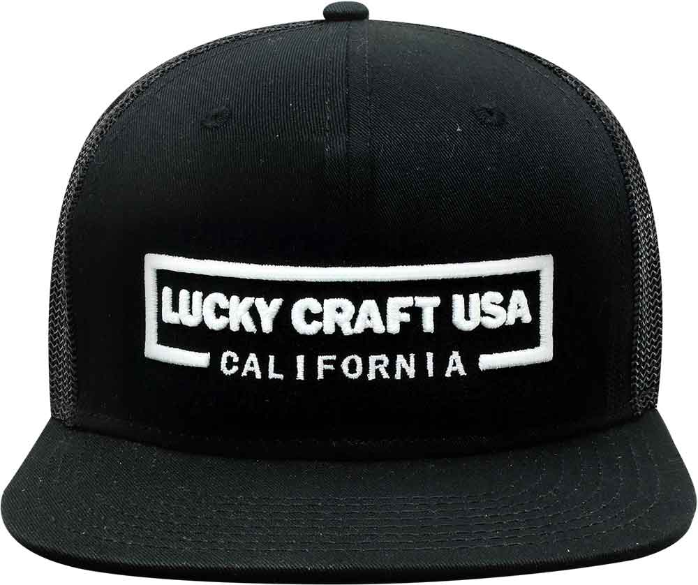 ラッキークラフトUSA(LUCKY CRAFT)LCフラットOP /帽子 - ブラック＆ホワイト | LUCKY CRAFT | 01
