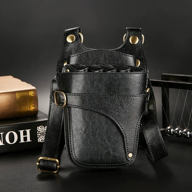 シザーケース　ハサミ 5本収納 　本革　プロ仕様　シザーバック 　美容師　理容師　シザーバッグ |  | 01