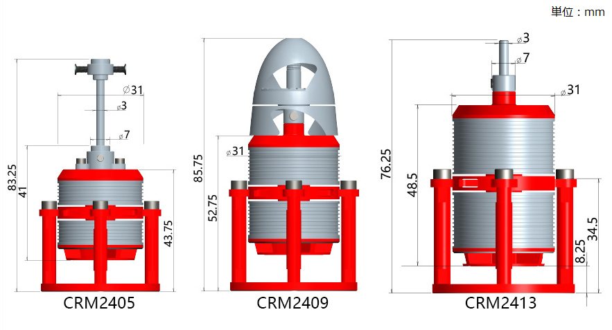 同軸二重反転ブラシレスモーター (crm2413-1300kv) プロペラ セット