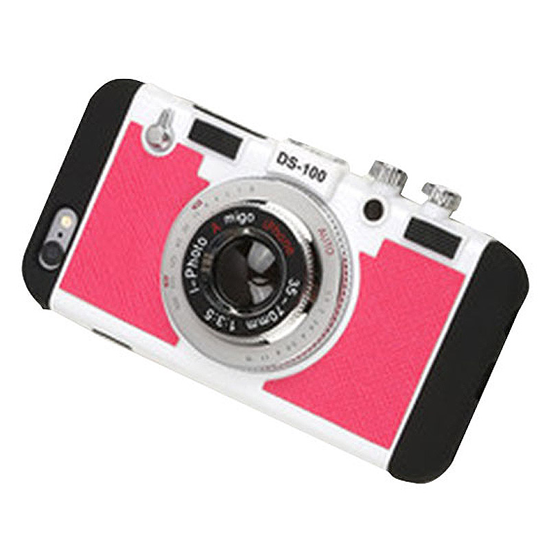 スマホケース iPhone カメラ型 ケース カバー ロングストラップ付き iPhone7 8 11...