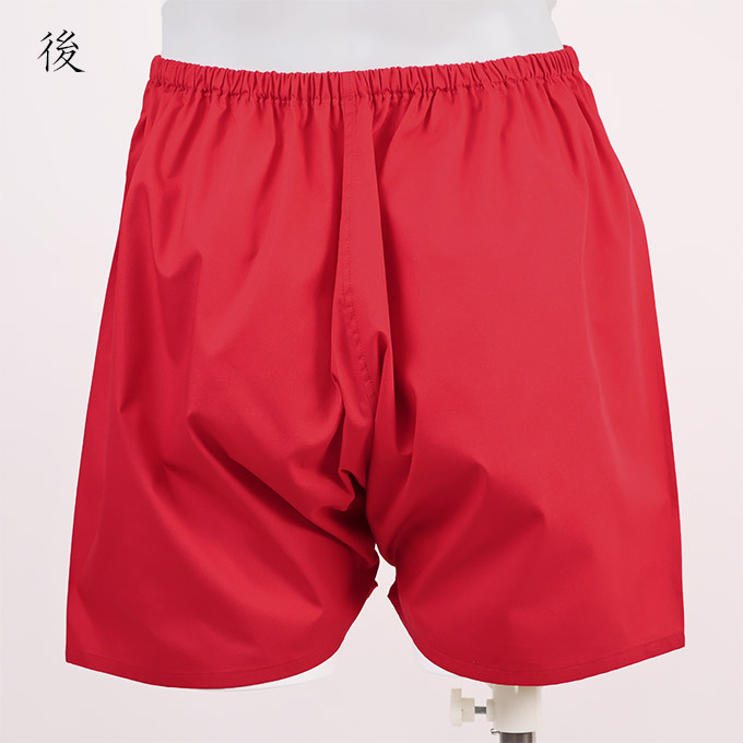 前閉じトランクス クレープ肌着 申又 申股 綿100% M/L/LL 日本製 後面