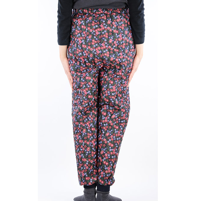 キルトもんぺ 中綿入り 色柄おまかせ2本組 防寒 園芸 ガーデニング M/L/LL/3L 後面