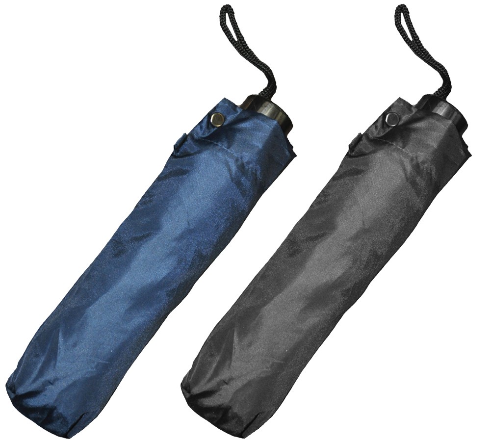 【指を挟まない構造】６０センチ大判サイズ　折たたみ傘　紺無地