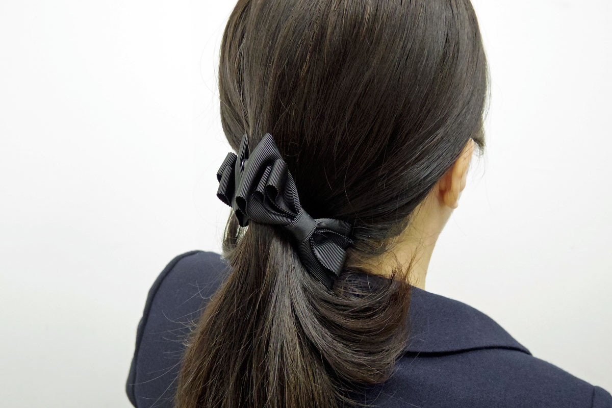 グログランリボンバナナクリップ 16898 完全日本製 百貨店品質 : お