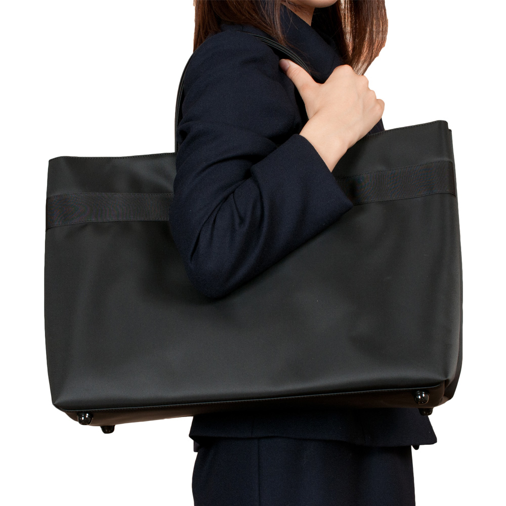 B4サイズ対応 日本製 完全自立型 お受験バッグ ナイロンサテンビッグ