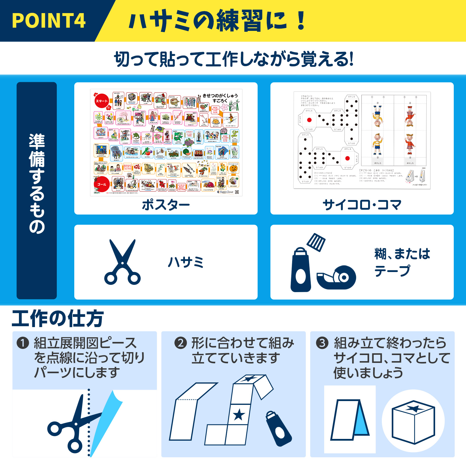 お受験教材 きせつのすごろくポスター サイコロ&コマセット 季節の学習