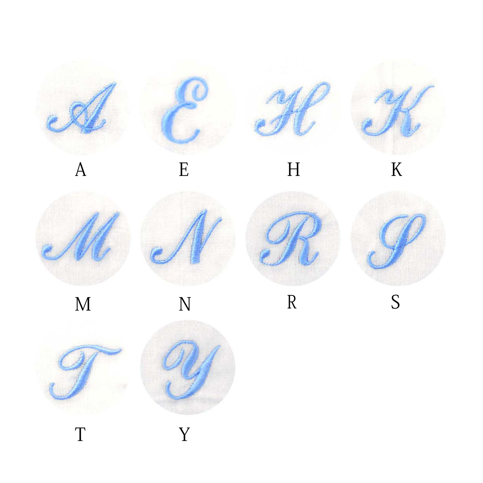 2枚セット 日本製 泉州タオル 刺繍入り タオルハンカチ イニシャル