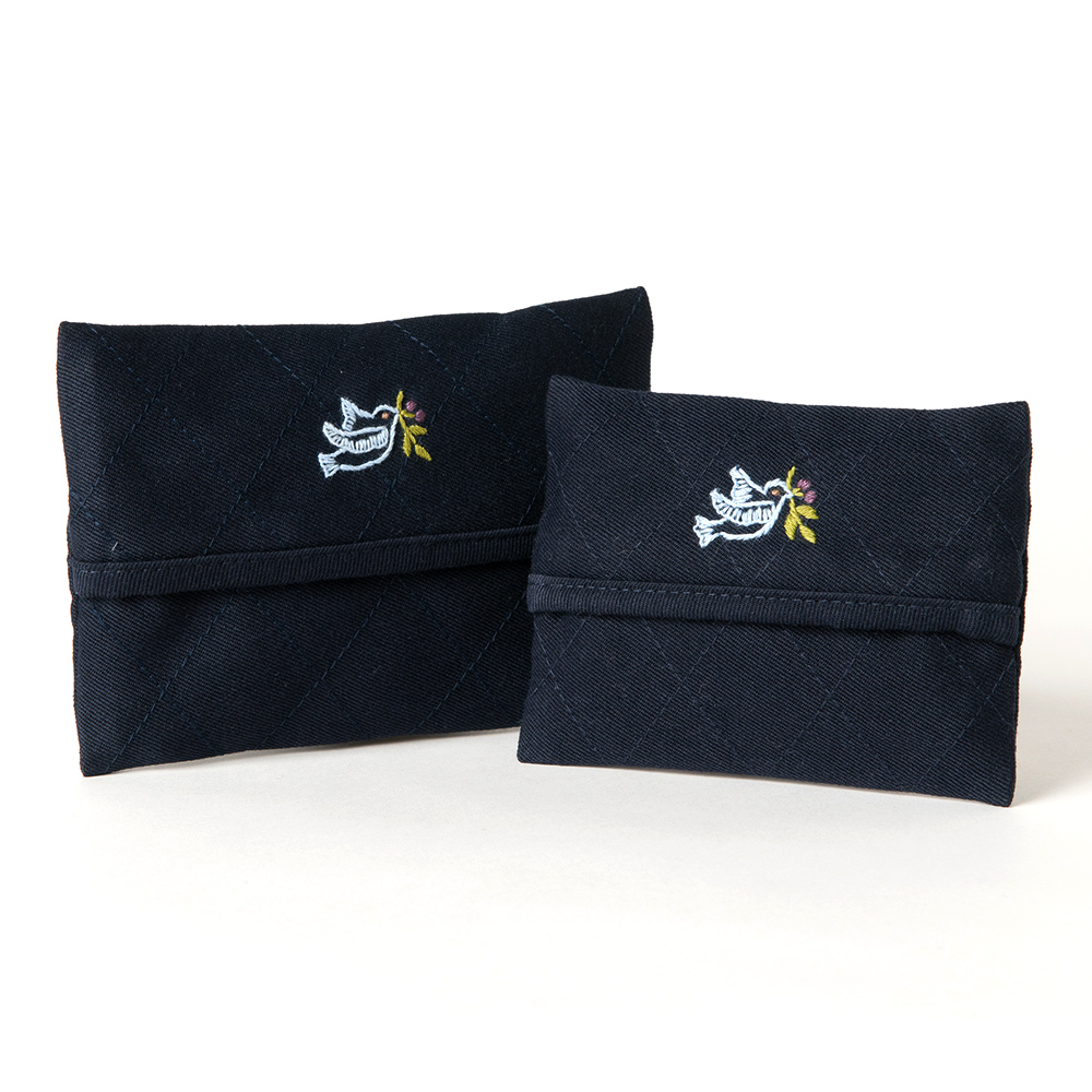 お受験 ティッシュケース 手刺繍 青い鳥 ポケットティッシュケース お受験 ティッシュケース 手刺繍 青い鳥 ポケットティッシュケース