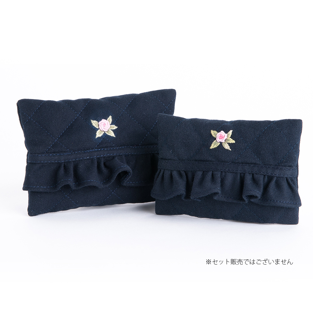手刺繍ティッシュケース
