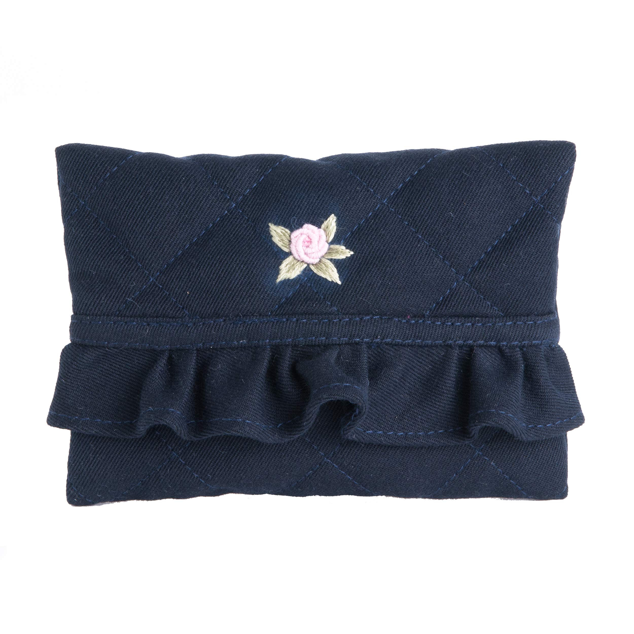 手刺繍ティッシュケース