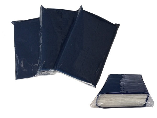 お受験用ティッシュ 日本製ふんわりやわらか 紺色無地フィルム 柄無し無地ポケットティッシュ6コセット