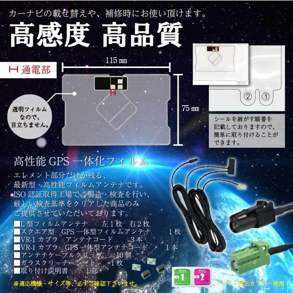 カロッツェリア HF201 GPS一体型ワンセグセット 地デジアンテナ＆GPS