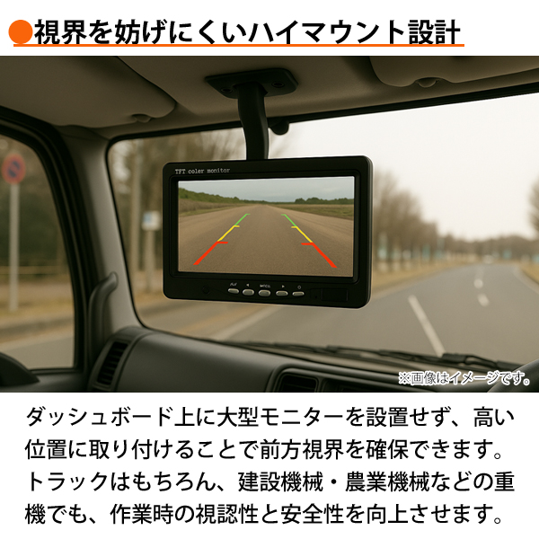トラック用 ハイマウント モニターブラケット 天吊り 汎用 バック