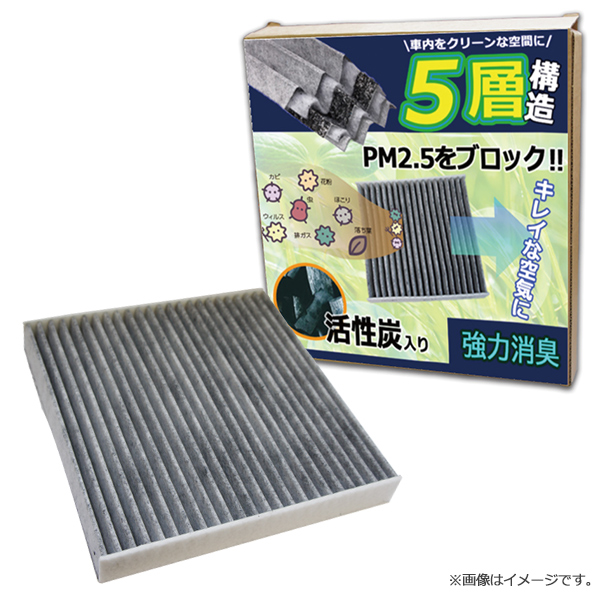 ジムニー JB23W エアコンフィルター 5層 構造 活性炭入り 車用 脱臭 花粉 ホコリ 除去 空気清浄 スズキ 95860-81A10 WEA61S｜happy-dahlialife｜09