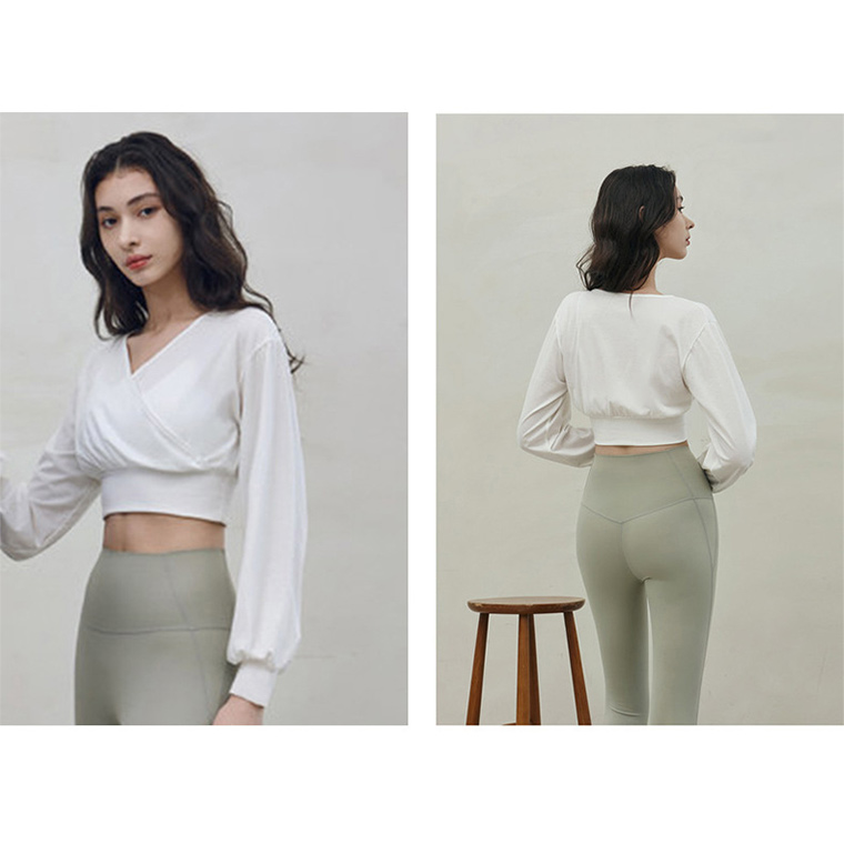 Lee.che ヨガウェア ピラティス トップス カシュクール 長袖
