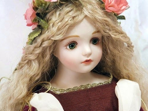 若月まり子 ビスクドール「眠り姫」（ドールスタンド付）ビスクドール