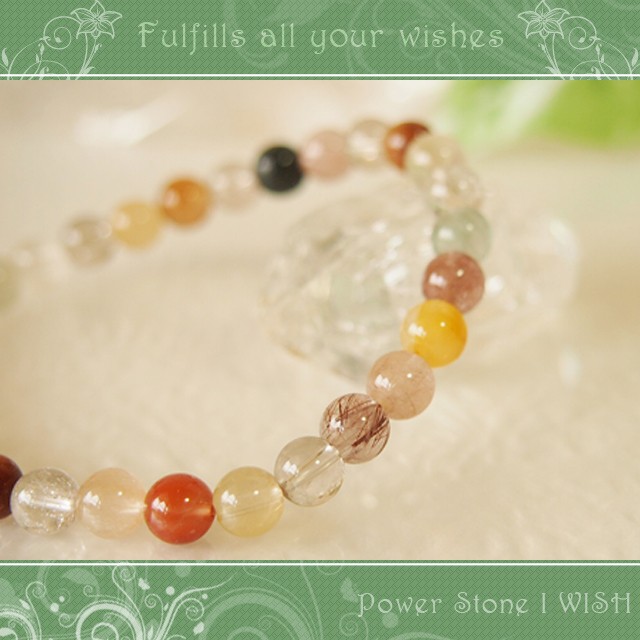 パワーストーン ブレスレット メンズ 天然石 ミックス ルチルクォーツ