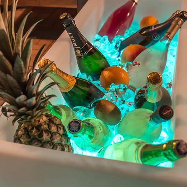 ボトルクーラー シャンパンクーラー LED 充電式〔 パーティー 防水
