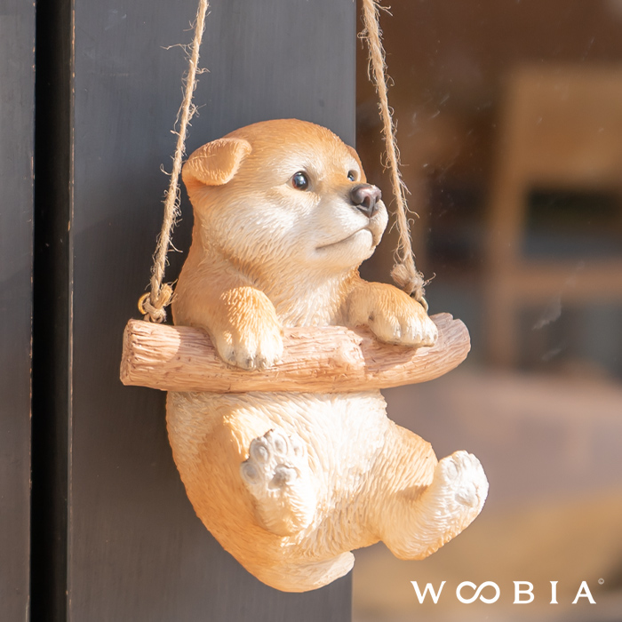 犬 置物 ガーデニング 雑貨 ガーデン オーナメント オブジェ 〔 秋田犬 猫 庭 ペット WooBia : wb0017 : 光るインテリアのHAPPY  JOINT - 通販 - Yahoo!ショッピング