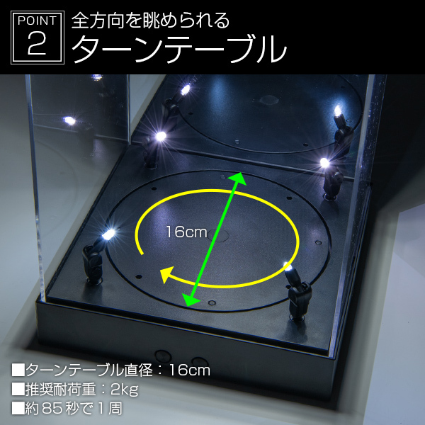 ９月1日（火）より 発売中の、「LEDと回転機能」付きアクリル製フィギュアケース【STAGE 360】専用『LEDカラーコーナースポットライト』のプレゼントキャンペーン開催中!!  | 株式会社HAPPYJOINTのプレスリリース