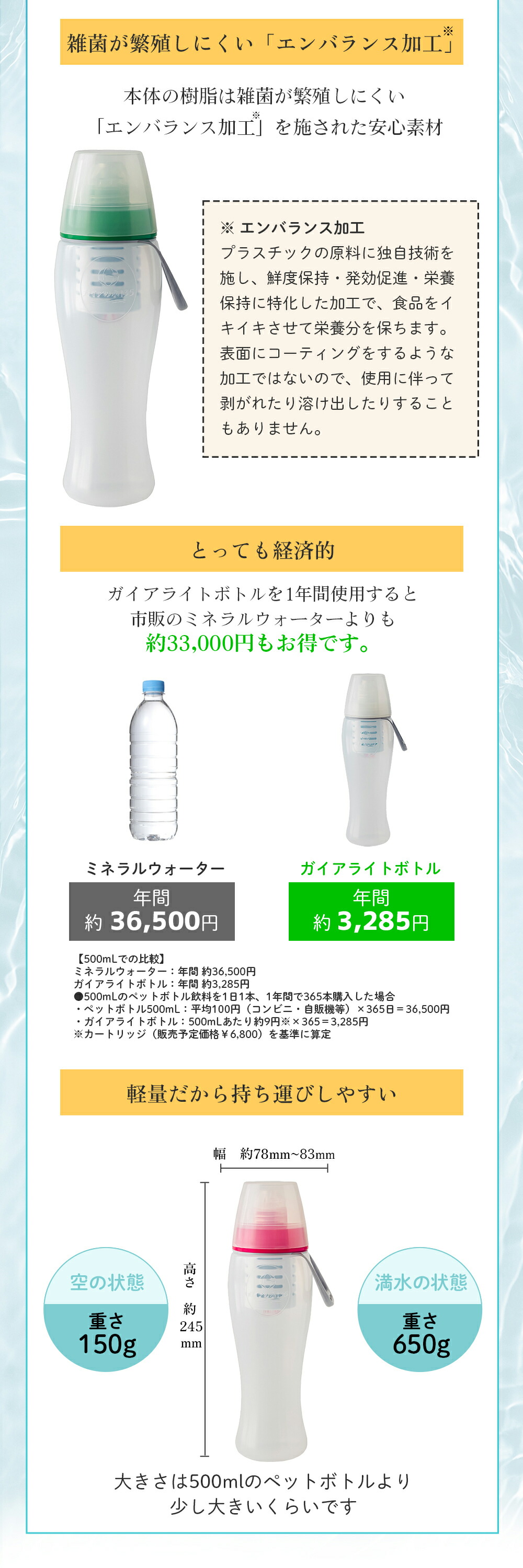 ガイアの水135 【正規代理店】ガイアライトボトル カートリッジ 3個
