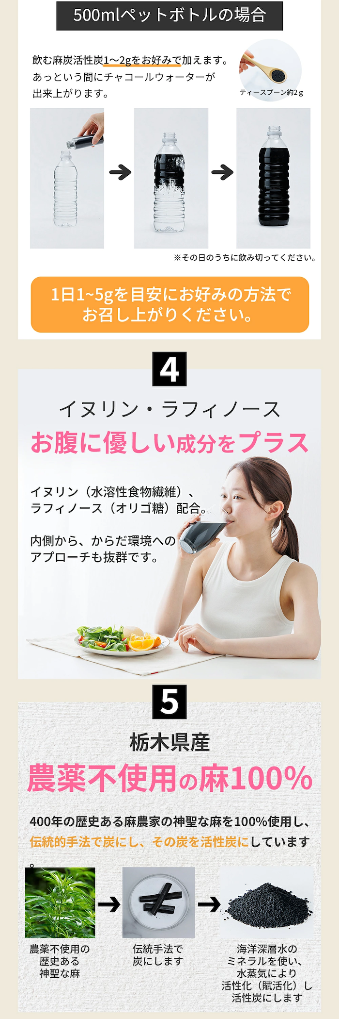 Purify 飲む麻炭活性炭