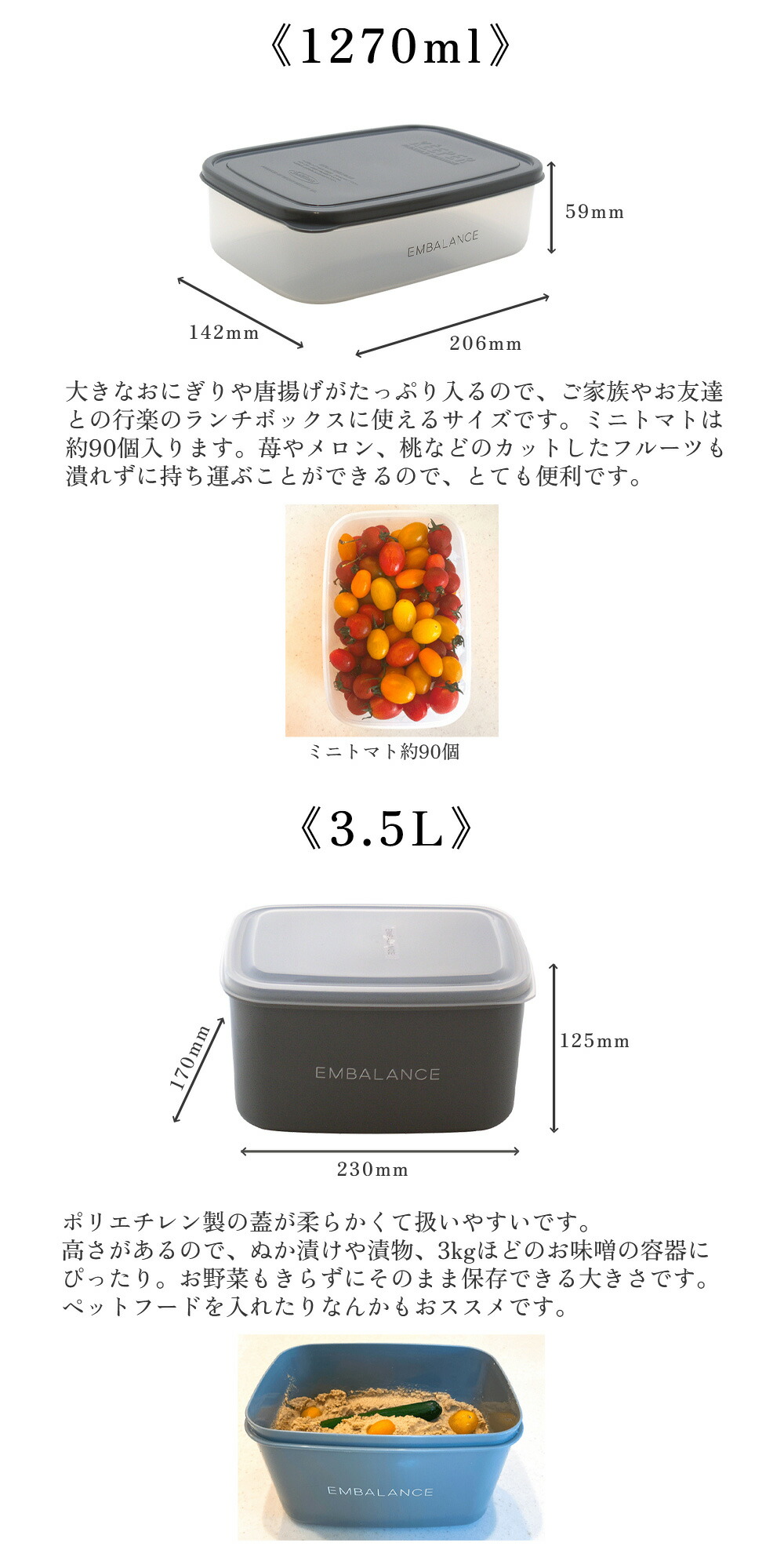 エンバランスレクタングルコンテナ