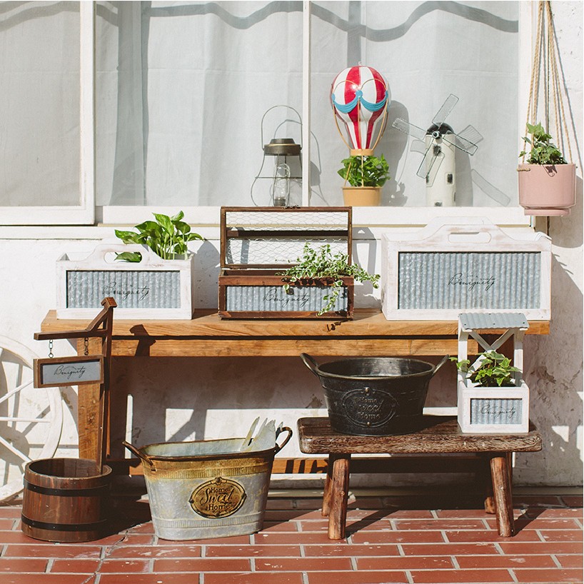 アンティーク風 ウッドシリーズ ビニグナティ シンボルボックス L 収納ケース ウッド インテリア プランター 多肉植物 ブリキ 玄関先 出窓ディスプレイ インテリア雑貨店happychoco 通販 Yahoo ショッピング