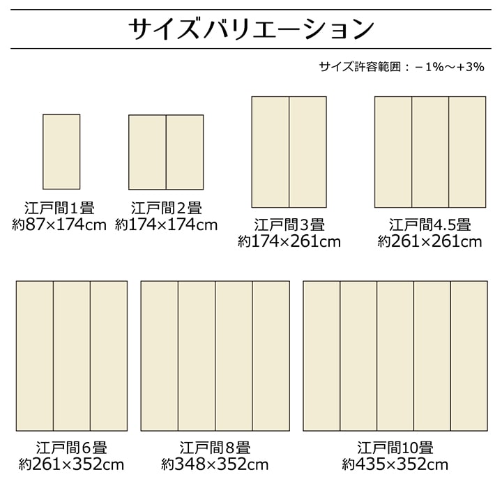 (タイムセール中) ピクニックシート 261×352cm 江戸間6畳 洗える 日本製 畳風